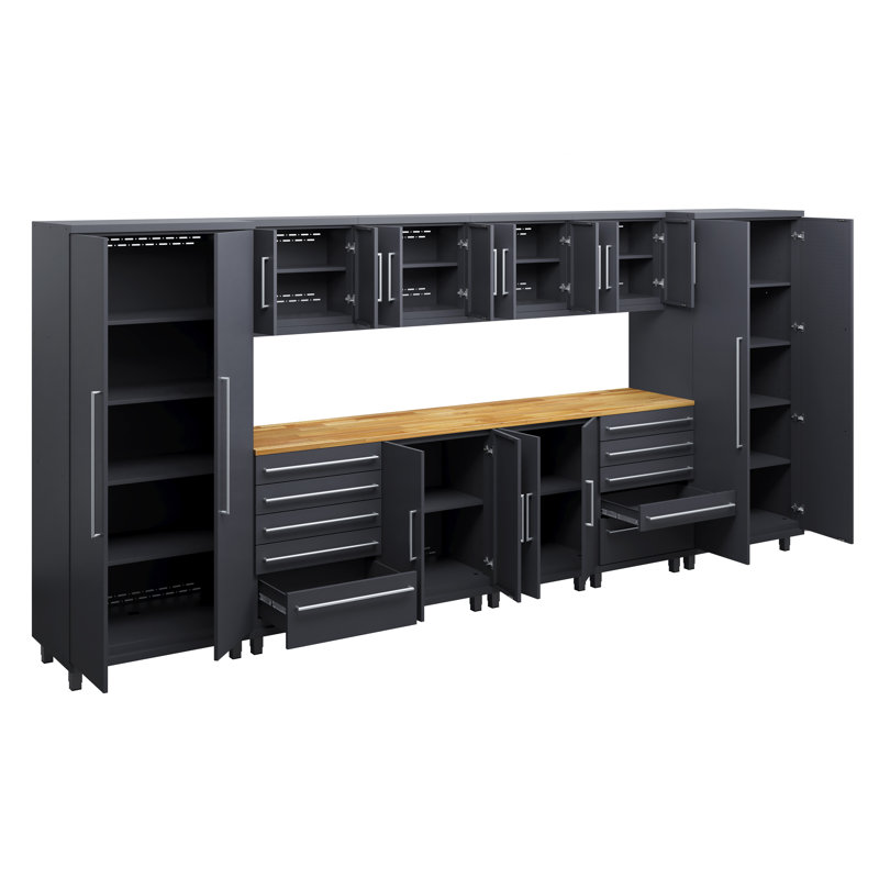 Ensemble Prestige 12 pièces base + outil + mur, Noir / brun