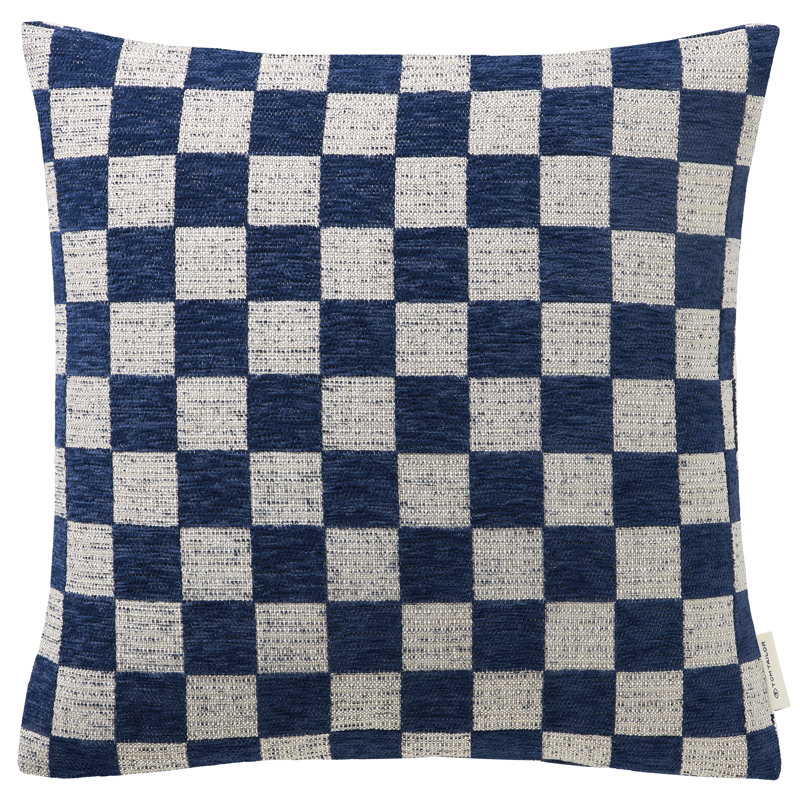 Square Cushion Cover, Blue / White / Grey