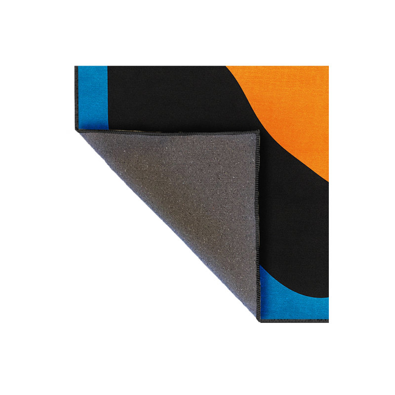 Tapis bleu tissé lavable rétro Mosso, 2'6" x 4'11"