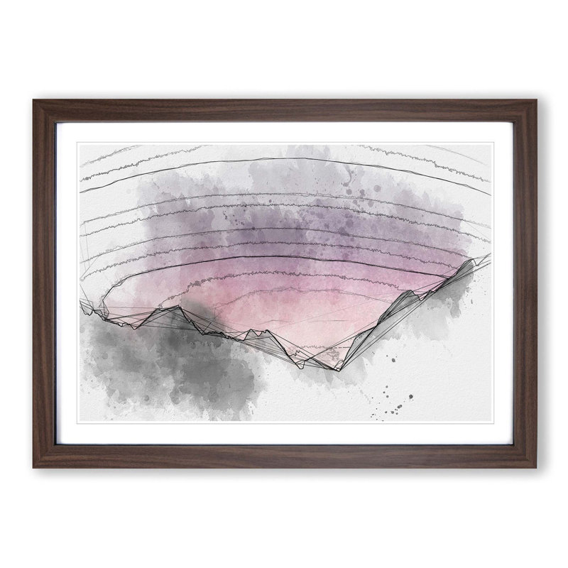 Pink Sky at Night - Framed Print, Walnut, 50cm H x 76cm W x 2cm D