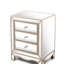 Table de chevet multifonctionnelle avec miroir - H 26 po x l 19,7 po x P 15 po