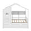 Lit simple en bois avec lit gigogne et tablette de rangement-2015431325