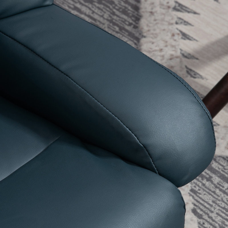 Fauteuil inclinable de massage avec repose-pieds pivotant sur 360 °, Bleu