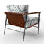 Chaise rembourrée Coastal - Fauteuil gris caillou doux-1889183480
