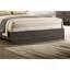 Finition grise 1pc pour lit très grand lit de chambre à coucher contemporain en bois d'hévéa 1pc Contemporary-182092154-182092155