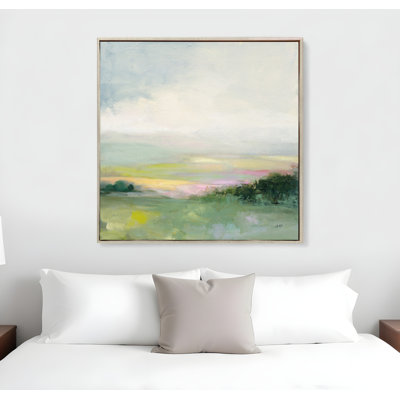 «Glowing Valley White Floater Frame Wall Art»
