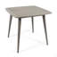 Table d'extérieur carrée en bois d'acacia avec pieds droits