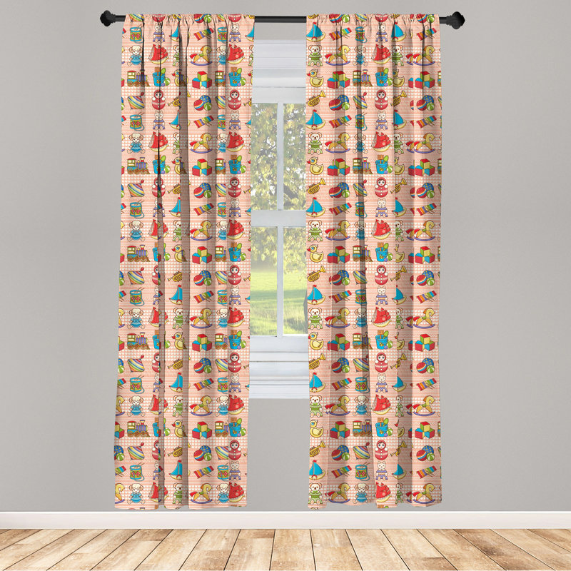 Duck Semi-Sheer Rod Pocket Curtain Panels, 28" x 63"