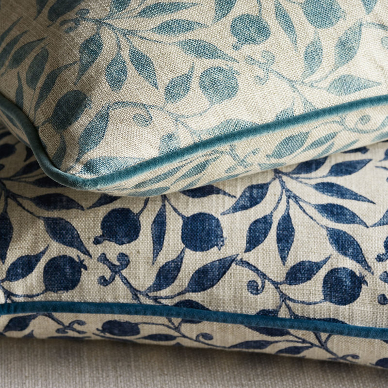 Rosehip Fabric, Mineral Blue