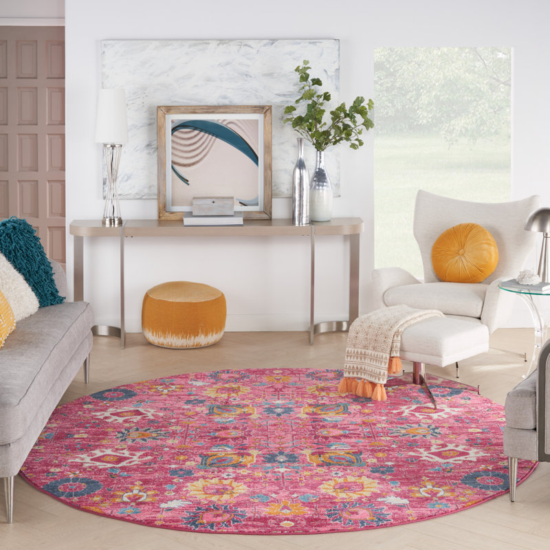 Dreher Oriental Indoor Rug, Round 8'