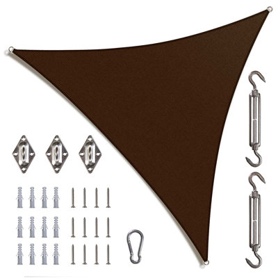 Amgo Triangle Sun Shade Sail with Hardware Kit