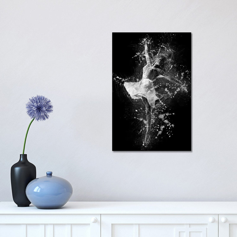 Impression sur toile tendue, "Dancing" par Marcel, H 18 po x l 12 po x 1,5 po