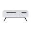 Table basse blanche avec plateau relevable