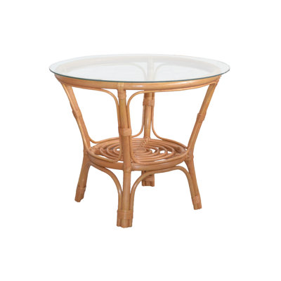 Rattantisch Broughtonville mit Glasplatte