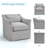 30" Wide Modern Cozy Soft Upholstered Swivel Accent Chair With Lumbar Pillow-796316292