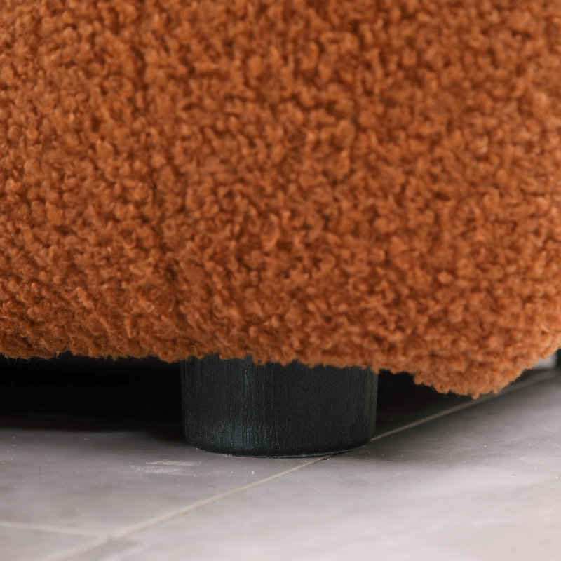 Boucle en brun, 2 places, offre une ambiance douillette pour le salon en brun, avec des maisons d'ambiance