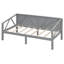 Lit de jour simple gris avec une silhouette épurée et élégante, une utilisation multifonctionnelle, une structure à support triangulaire et de l'espace sous le lit. L 79,5 po x l 42,3 po x L 34,7 po. Assemblage requis. Élégance intemporelle moderne.-1648484941-1648484938