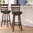 Commercial Grade Classic Ladderback Swivel Bar Height Barstool with Padded, Upholstered Seat-63099075-63099087