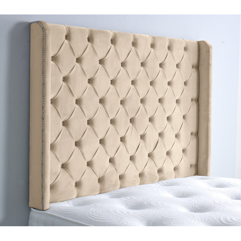 Upholstered Headboard, Coffee Velvet, Single (3')