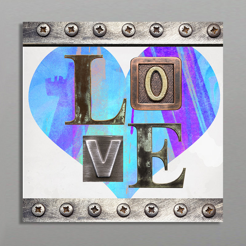 «Love», reproduction sur toile encadrée, H 36 po x l 36 po x P 1,5 po, Toile tendue