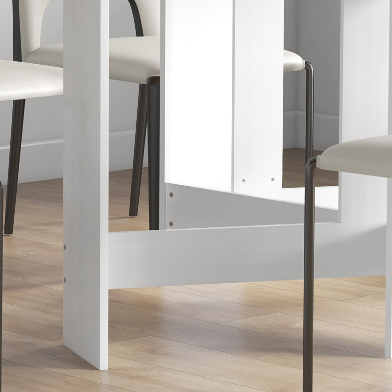 HOMCOM Folding Dining Table Drop Leaf Small Spaces, White