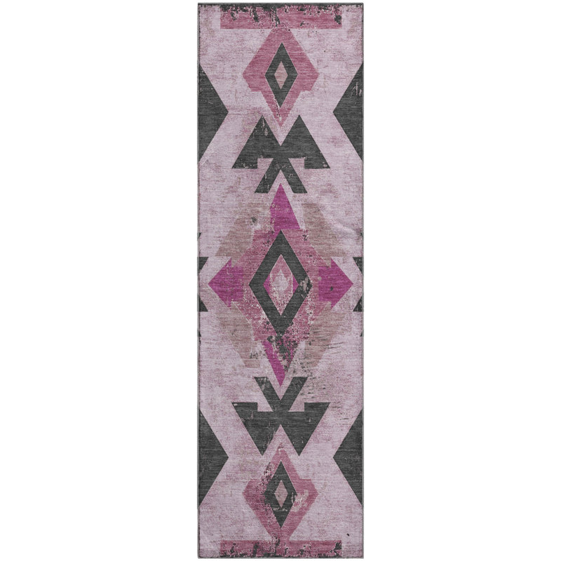 Premium Machine Washable Fairwood AMF1882 Aztec Rug, Runner 2'3" x 7'6"