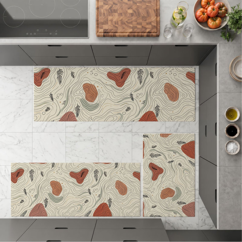 Tapis de cuisine lavables antidérapants Abstract Swirls