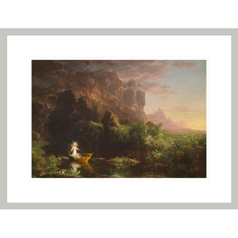 Le voyage de la vie: l'enfance, par Thomas Cole, impression giclée sur cadre, H 16,54 po x l 21,75 po