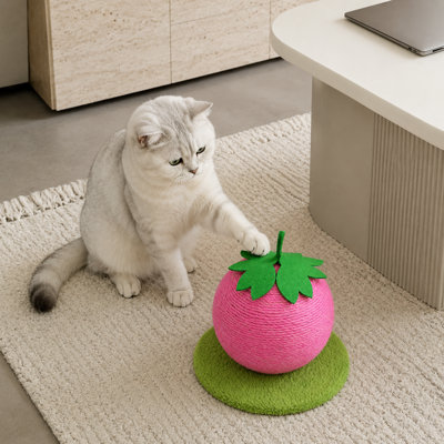 Boule à gratter en forme de fruit en sisal pour chat, jouet mignon pour les chats d'intérieur, balle d'activité durable