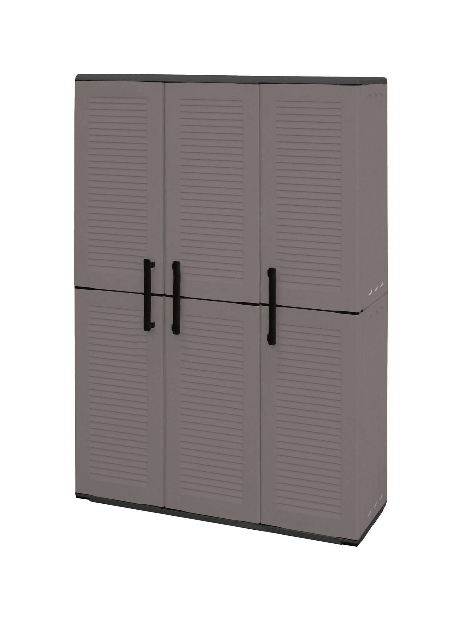 Wade Logan Broom Cupboard For Outdoor Or Indoor Use, 3 Doors And 3