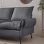 Canapé modulaire en L 104,5 po en cuir technique avec repose-pieds convertible