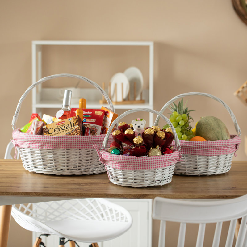 Gracie Oaks Decorative Basket, Pink