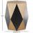 Cowden Wood Diamond Geometric Side End Brown Accent Table with Black Accents