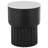 Cole And Grey Metal Ribbed Side End Accent Table With White Marble Tabletop