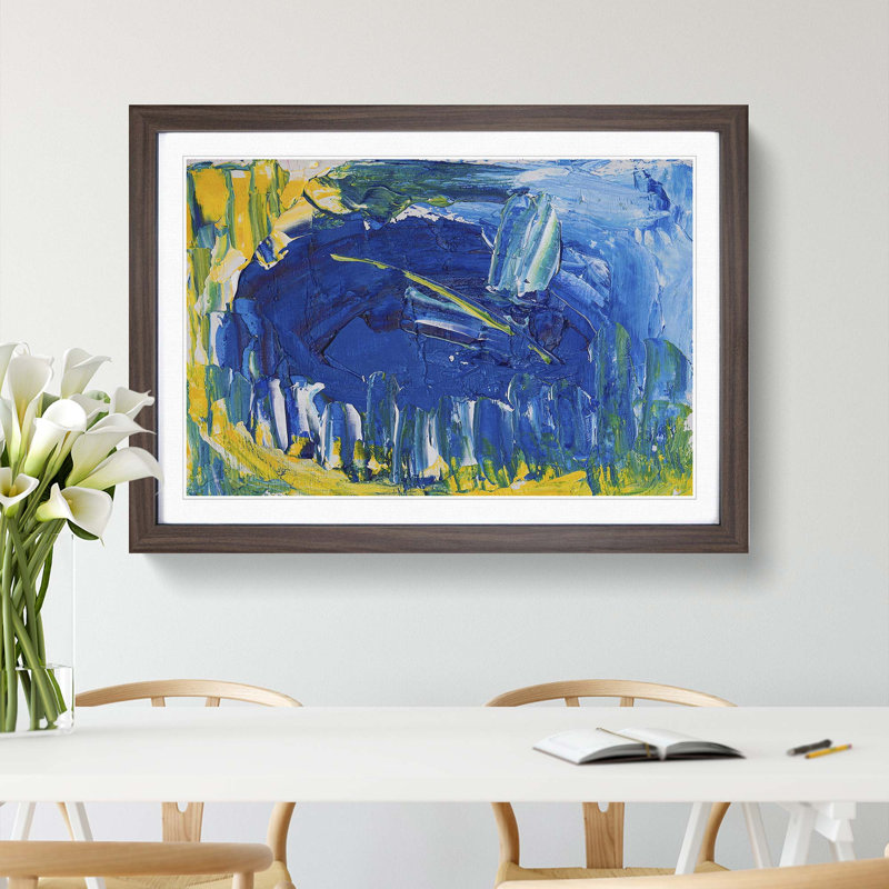 Abstract Art Painting Vol.55 by S.Johnson - Picture Frame Painting Print, Walnut Framed, 48cm H x 65cm W x 2cm D
