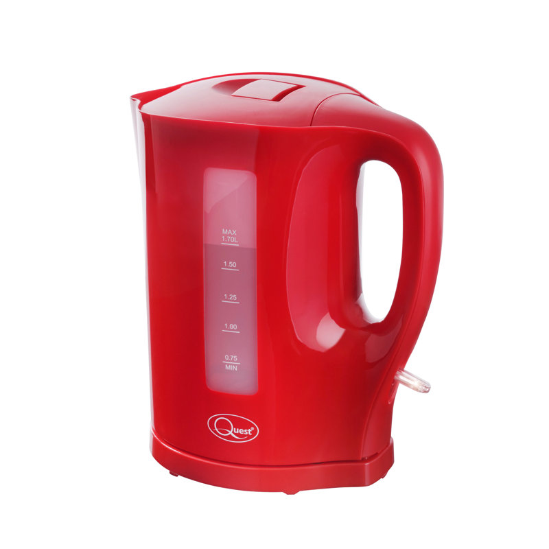 Quest 1.7L Plastic Electric Tea Kettle, Red