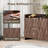  Nightstand Set Of 2, Storage End Table With 2 Drawer Unit, Charging Bedside Table For Bedroom And Living Room, Walnut-312673667