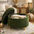 Niche Knight  28" Large Round Pintucked Storage Ottoman With Lift Off Lid - Emerald Green-415443464-415443465