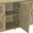 59.84"Elegant Vintage 4-Door Cabinet With Linen Decorated Doors