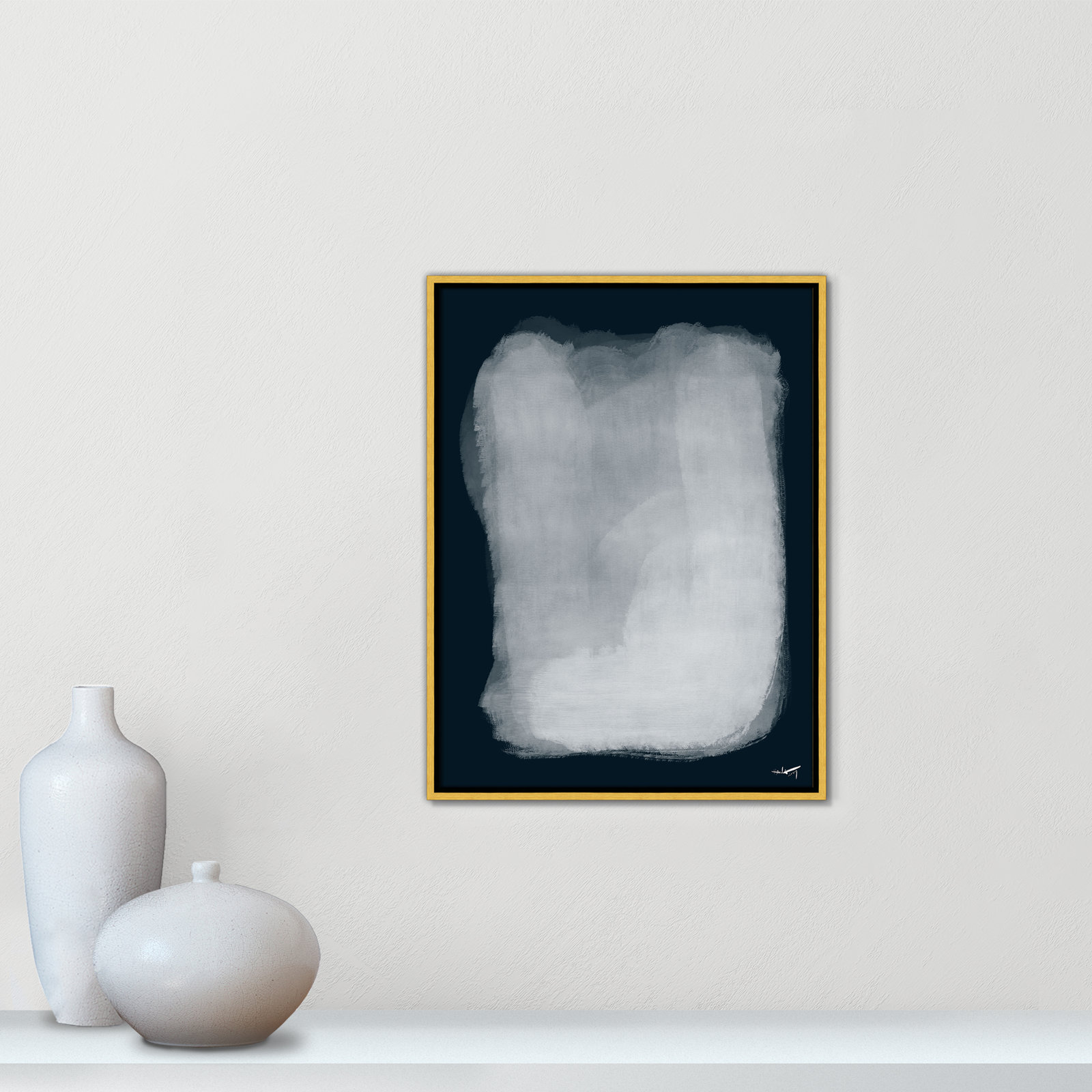 Gelder "Calme 001" Print by N.Atelier, 25.5" H x 19.5" W, Gold