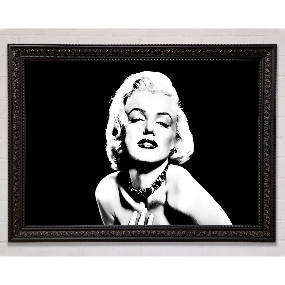 Marilyn Monroe Glamour B N W - Einzelner Bilderrahmen Kunstdrucke