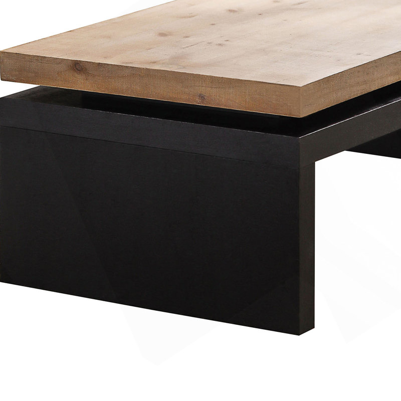 Table basse moderne, Naturel / noir