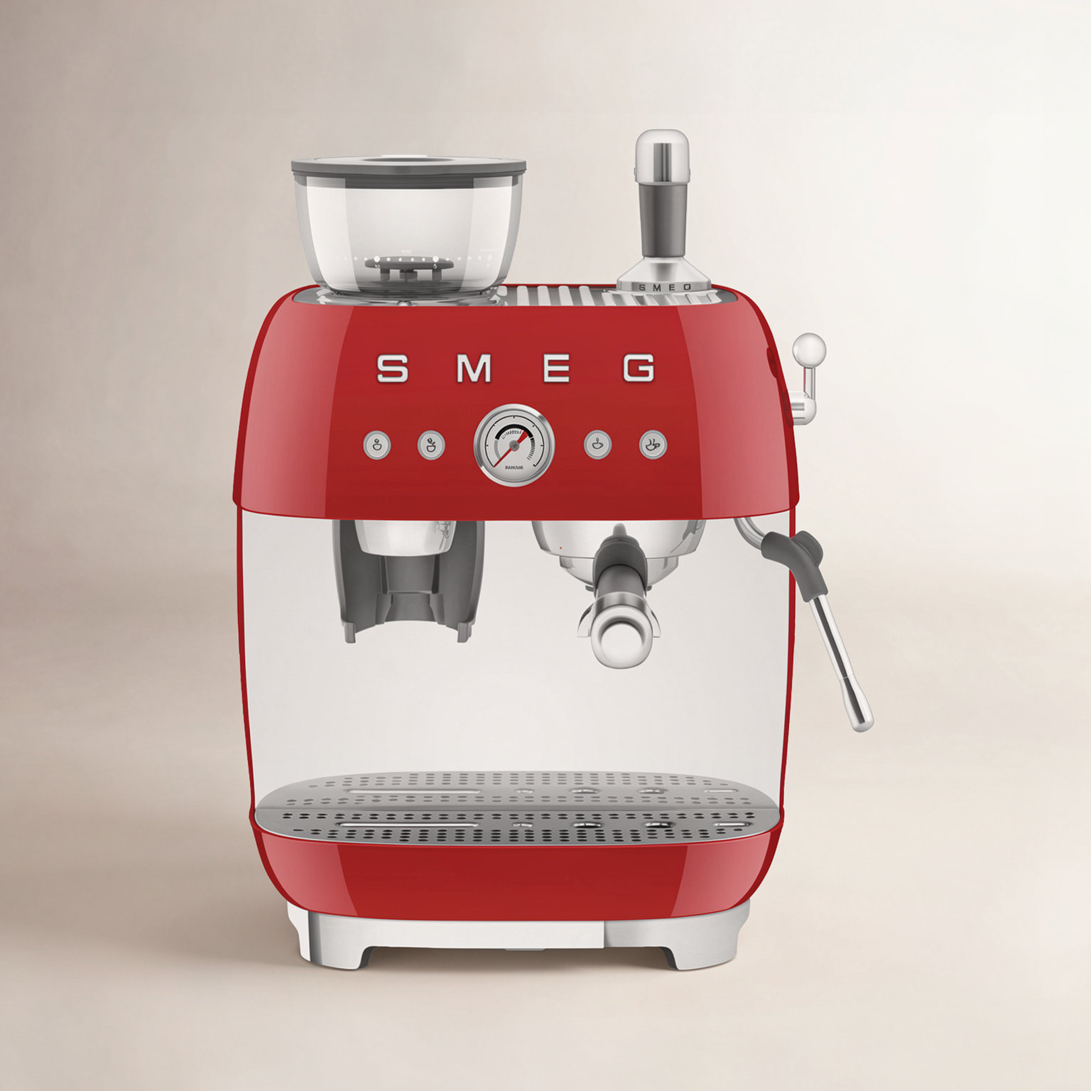 SMEG 50's Retro Espresso Machine, Red