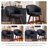 Mid-Century Modern Faux Leather Counter Stool, Upholstered Swivel Barstool With Wood Legs, Counter Height Stool with Wingback, Footrest, For Kitchen Island Bar Counter,  Black, Single-1858234489-1855512861