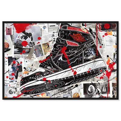 Splatter Sneaker Collage Urban Style Wall Art by Notoriart
