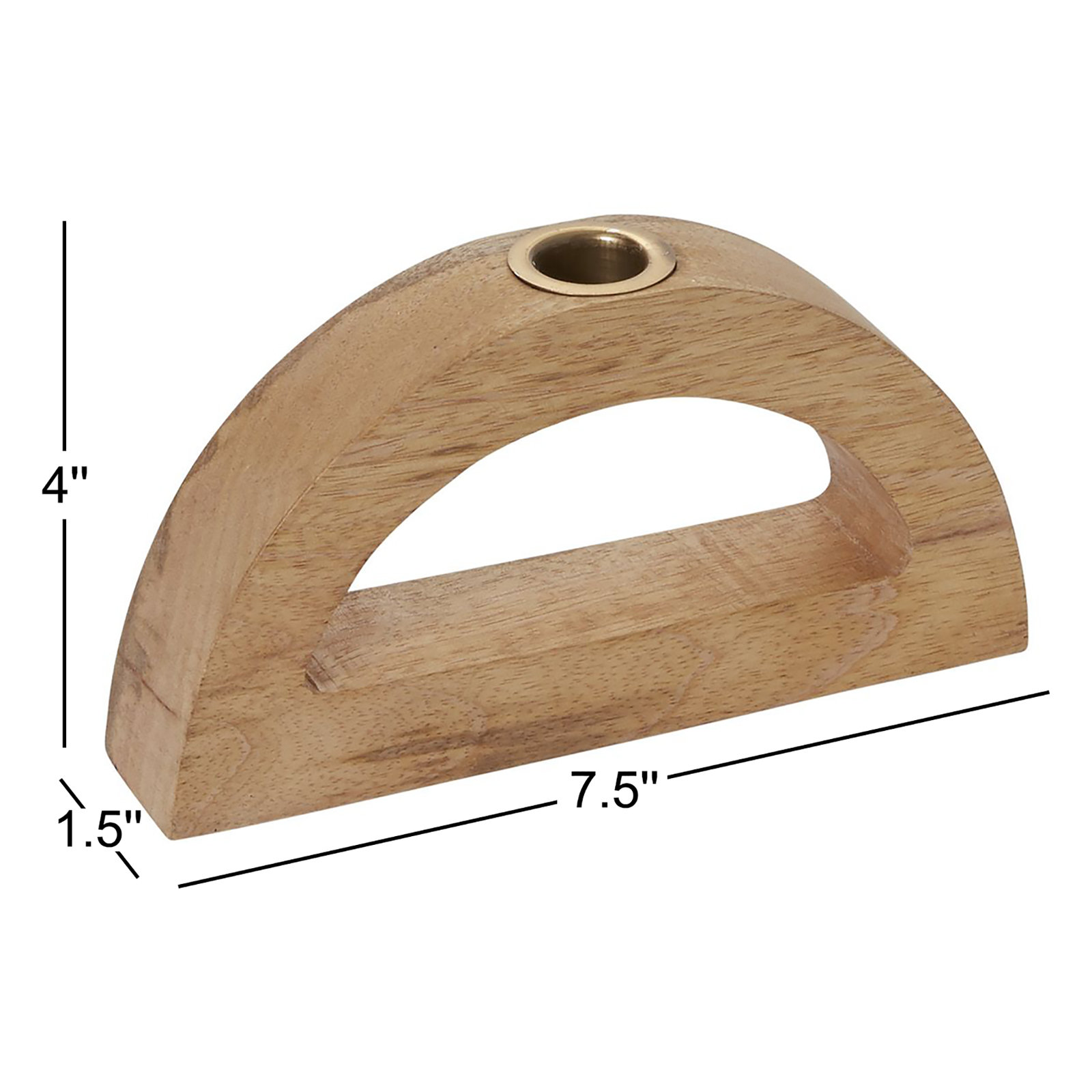 Fauve Wood Candlestick Holder