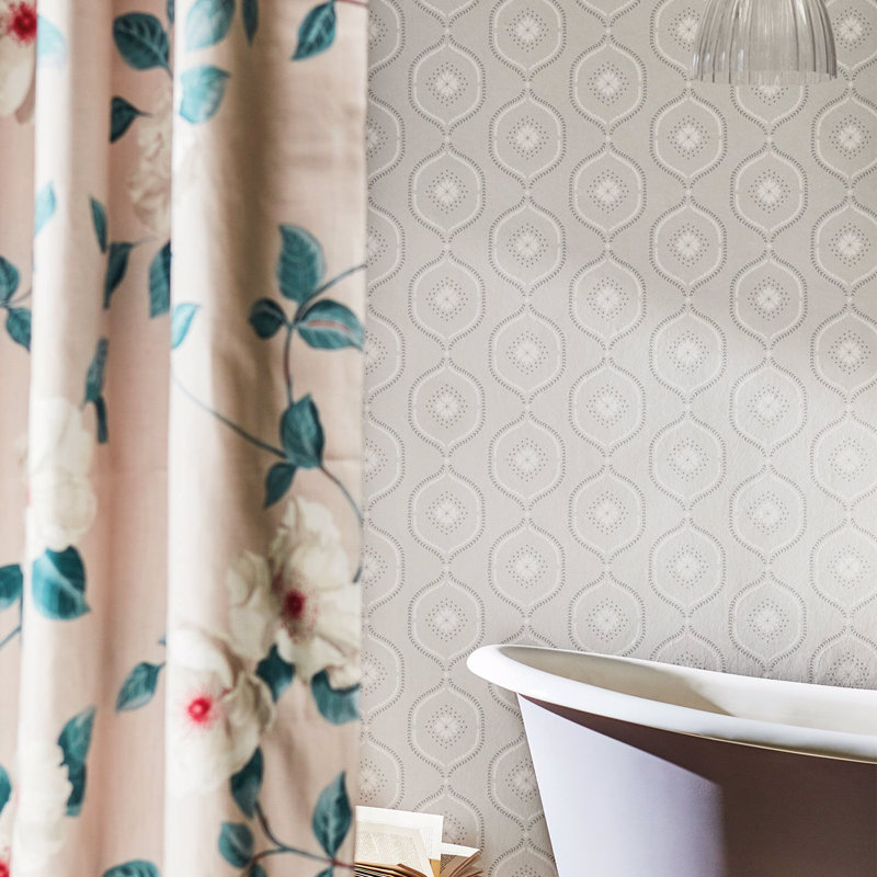 Milcombe Wallpaper, Powder Pink