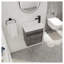 Meuble-lavabo mural 18 po avec lavabo en résine blanche et porte d'armoire à fermeture en douceur 18 po-1356540775-1356540828
