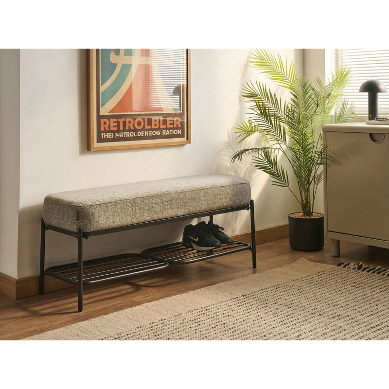 Shoe Bench Allishia Fabric, Beige