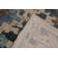 Distressed Homage Hand Knotted Wool Geometric Area Rug in Navy, Gray, Smoke Blue, Beige-1900813265